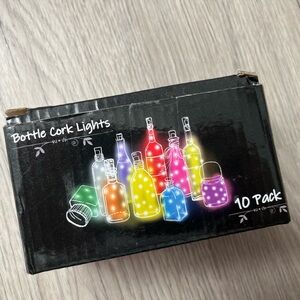 Wine bottle cork lights- clear lights, 9 included